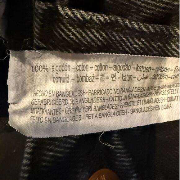 Zara Full Length Wide Leg Frayed Raw Hem High Rise Denim Jean 4 Black Washed - Picture 11 of 16